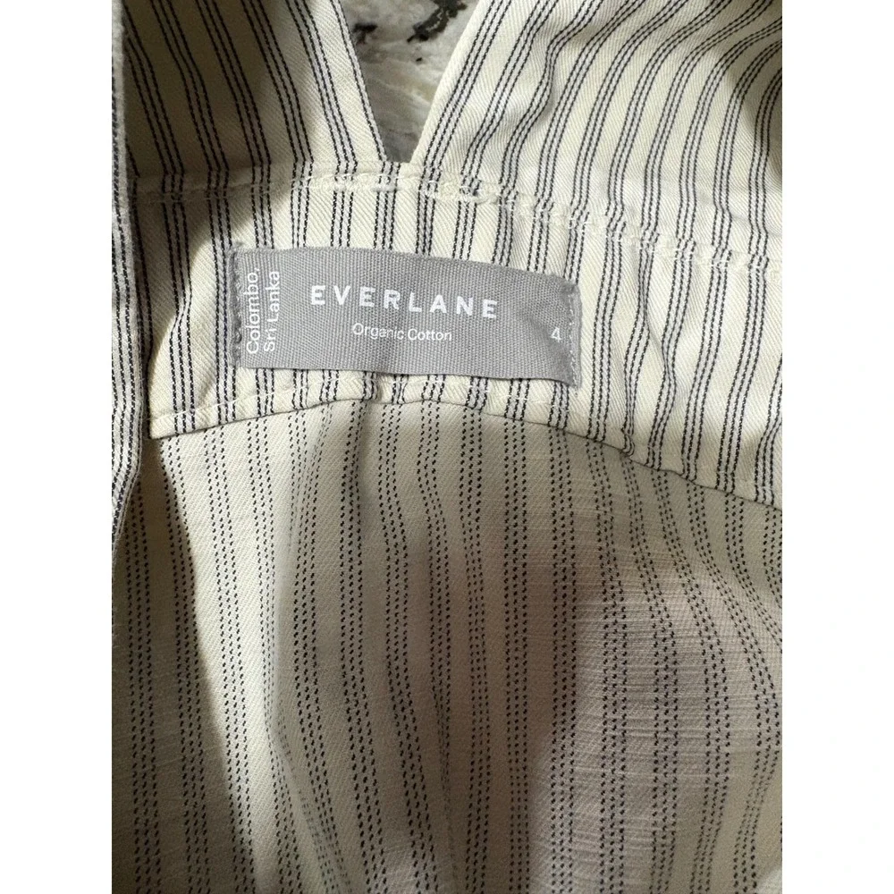 Everlane Womens The Fatigue Apron Jumpsuit Stripe Size‎ 4